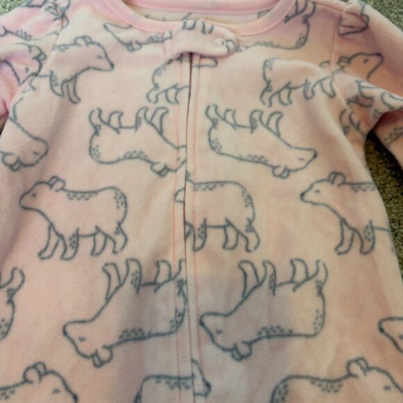 Carter’s 1-Piece Fleece Footie PJs Pink Size 6-9m baby - Picture 5 of 8